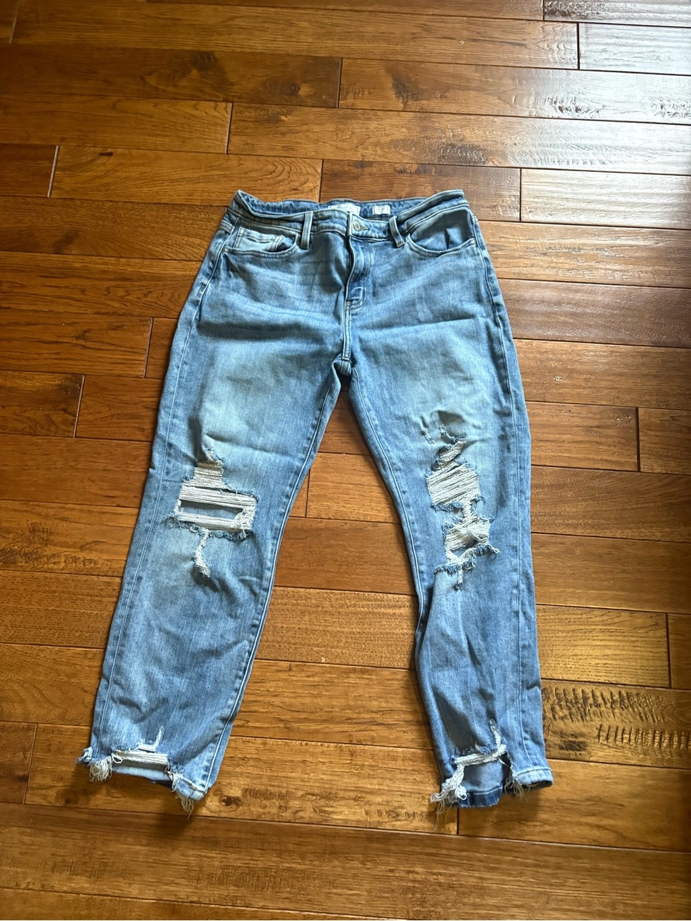 KanCan Light Blue Distressed Boyfriend Jeans